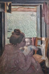 Maternidad en la ventana