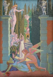 La historia de la psique, panel IV. La venganza de Venus