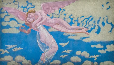 La historia de la psique, Panel VII. Cupido llevando a la psique al cielo