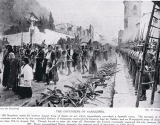 Los defensores de Zaragoza, ilustración de 