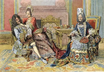 Familiaridad de la Duquesa de Borgoña con Luis XIV conocido como el Rey Sol