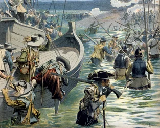 Historia de Francia: Ayuda enviada a los defensores de la isla de Ré por el Cardenal Richelieu (Armand Jean du Plessis)