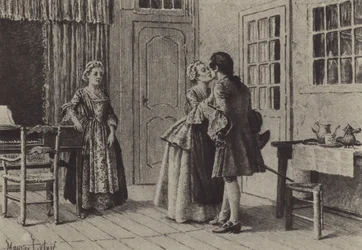 Ilustración para el Libro V de Les Confessions de Jean-Jacques Rousseau (grabado)