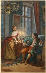 Moliere y Madeleine Bejart (ilustración)