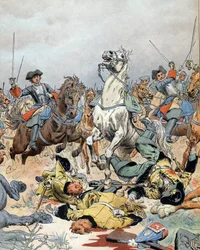Guerra de Sucesión Española: la última carga de la caballería francesa en la Batalla de Malplaquet (Bélgica) el 11 de septiembre