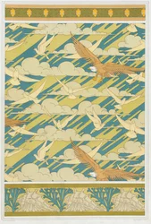 Diseños para borde de papel tapiz Chinche de calabaza, pub. 1897