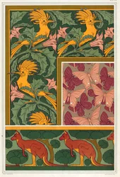 Diseños para bordes de papel tapiz y tela de seda, pub. 1897
