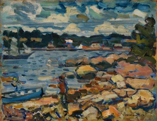 Brooksville, Maine (río y rocas)