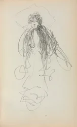 Cuaderno de bocetos italiano: Mujer de pie (página 219)