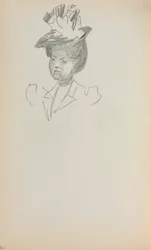 Cuaderno de dibujo italiano: Mujer, Busto (página 142)