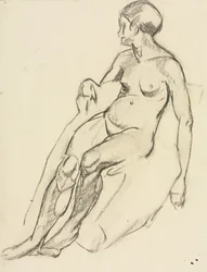 Desnudo sentado