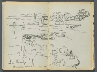 Sketchbook- The Granite Shore Hotel, Rockport, página 092 y 93: "The Bridge , Annisquam"