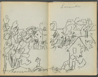 Sketchbook- The Granite Shore Hotel, Rockport, página 144 y 145: "Lanesville"