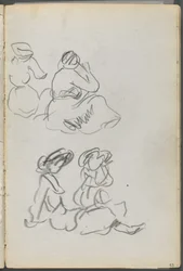 Cuaderno de bocetos, The Dells, N° 127, página 093: Figuras sentadas