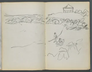 Cuaderno de bocetos, The Dells, N° 127, página 130  131: Vista de la costa