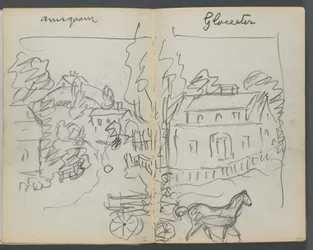 Sketchbook, The Dells, N° 127, página 176  177: "Annisquam - Glocester"