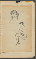 Cuaderno de bocetos, shet suelto entre pgs. 144  145