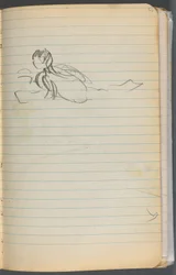 Cuaderno de bocetos, página 072: Figura nadando