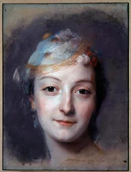 Retrato de Mademoiselle Marie Fel (1713-1794). Pintura al pastel de Maurice Quentin Delatour (1704-1788) 1757, Museo Lecuyer, Saint Quentin