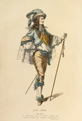 Traje para el papel de Don Juan, c.1868 (grabado)