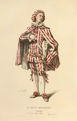 Traje para el papel de Gros - René, c.1868 (grabado)