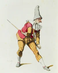 Giangurgolo en 1625, por Maurice Sand (1823-1889)
