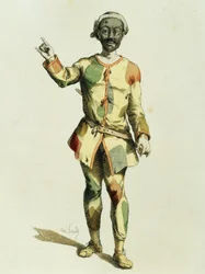 Arlequín en 1570
