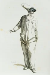 Pulcinella en 1800, por Maurice Sand (1823-1889)