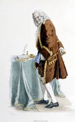 Voltaire por Mr. Sand. Siglo XIX.