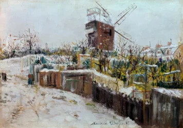 El Moulin de la Galette bajo la nieve