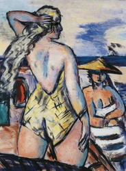 Chicas junto al mar