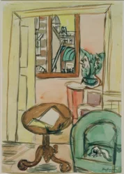 Interior con mesa redonda