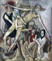 El Descendimiento de la Cruz. Pintura de Max Beckmann (1884-1950), óleo sobre lienzo.