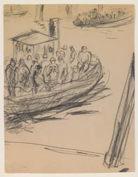 Longboat con estibadores