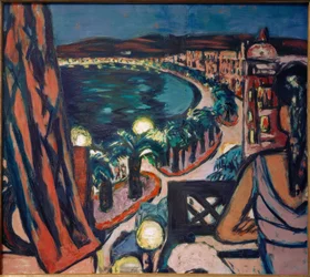 Paseo de los Ingleses (Niza desde el hotel por la noche)