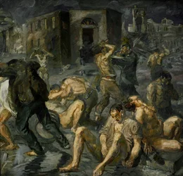 Escena de la destrucción de Mesina