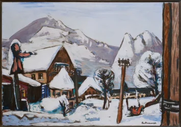 Paisaje nevado en Garmisch