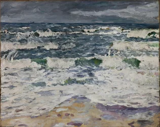Paisaje marino, c.1907 (óleo sobre lienzo)