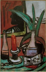 Autorretrato en el gran espejo con vela