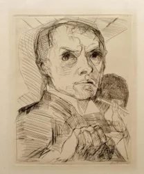 Autorretrato con lápiz