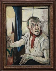 Autorretrato con pañuelo rojo