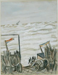 Playa con marea alta