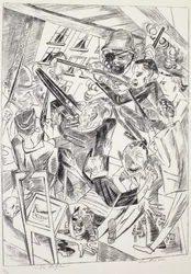 Los últimos, de Max Beckmann (1884-1950), litografía. Alemania, siglo XX.