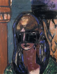 Mujer con máscara; Frau mit Maske