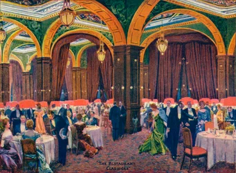 El restaurante Claridges, siglo XIX, 1905