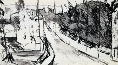 Calle de suburbios, c1900-1944