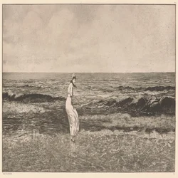 Junto al mar.