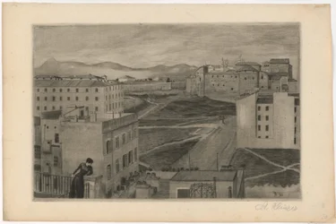 Vista desde la ventana del estudio en Roma
