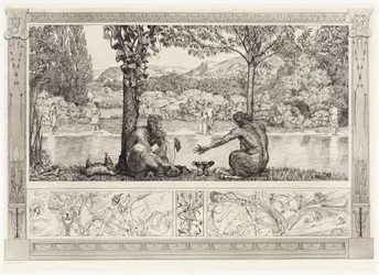 Narciso y Eco I (Rescates de víctimas ovidianas, opus II, lámina 7)
