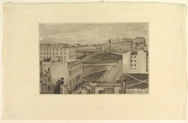 Vista desde la ventana del estudio del artista, Roma